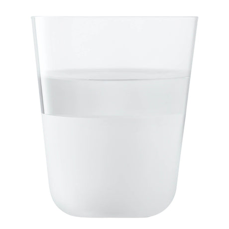 Pair of LSA Arc Contrast Tumblers in 380ml Mist color, showcasing modern glass design for beverages.