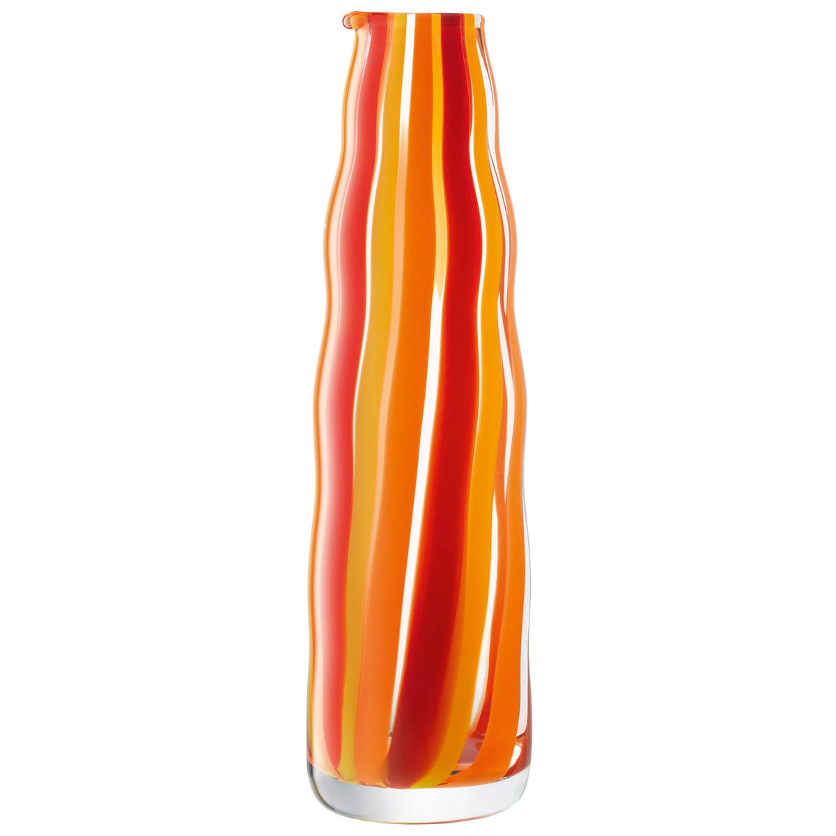 LSA Folk 1L orange, red, and yellow glass carafe with a modern, colorful design perfect for serving beverages.