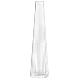 LSA Beacon glass candle holder, clear, 34 cm tall, elegant design perfect for decorative lighting or centerpiece displays.