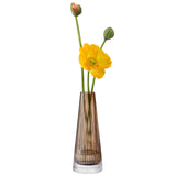 LSA Beacon candle holder and vase in taupe and jet black, 22cm tall with sleek, modern design and smooth finish.