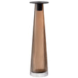 LSA Beacon candle holder and vase in taupe and jet black, tall 34cm kerzenhalter with sleek, modern design.