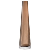 LSA Beacon candle holder and vase in taupe and jet black, tall 34cm kerzenhalter with modern design and sleek finish.