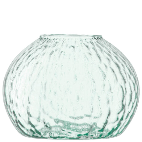 LSA Canopy Seed Vase in recycled glass, 11cm tall, with a modern design and clear, smooth surface.