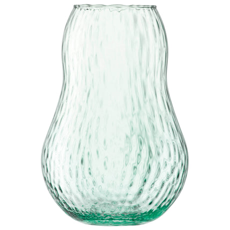 LSA Canopy Seed Vase, 23cm recycled glass vase with a modern design, showcasing its sleek, clear appearance and elegant shape.