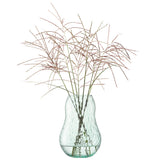 LSA Canopy Seed Vase made from recycled materials, 23cm tall, showcasing clear glass with a rounded, modern design.