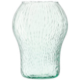 LSA Canopy Seed Vase in recycled glass, 27cm tall, with a rounded, modern design perfect for floral arrangements.