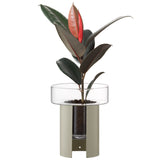 Gray LSA Planter TERRAZZA with a sleek design, measuring 22cm in height, ideal for indoor or outdoor plants.