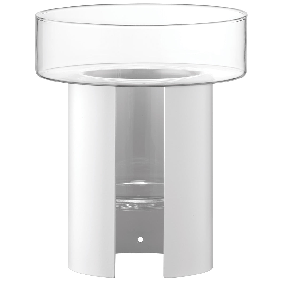 White LSA Planter Terrazza with a 22cm height, featuring a modern design perfect for indoor or outdoor planting.