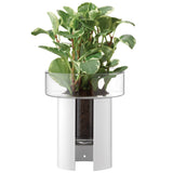 White LSA Terrazza planter with a height of 22cm, featuring a sleek, modern design perfect for indoor or outdoor plants.