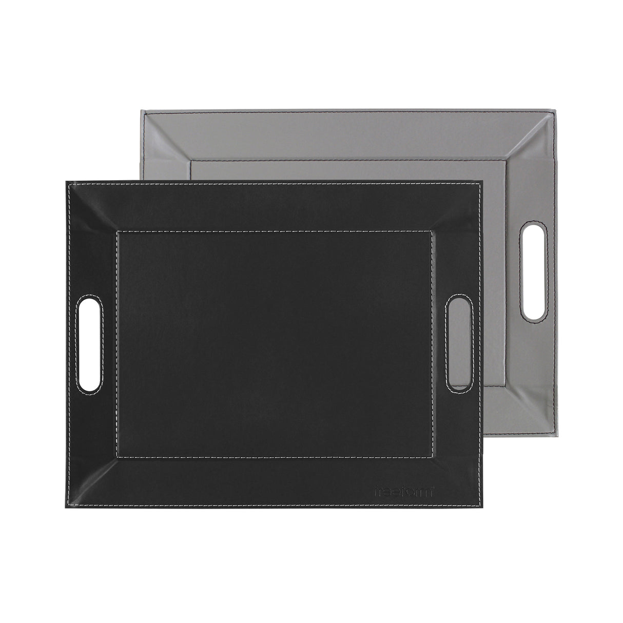 Wendetablett Freeform 2in1 Tablett und Tischset, klein, grau und schwarz, glatte Oberfläche, vielseitig einsetzbar