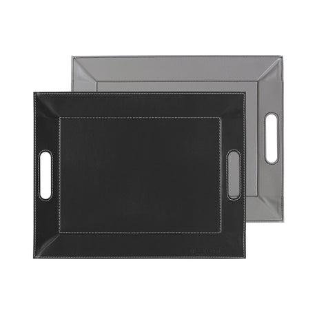 Wendetablett Freeform 2in1 Tablett und Tischset, klein, grau und schwarz, glatte Oberfläche, vielseitig einsetzbar
