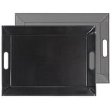 Graues und schwarzes FREEFORM Tablett im Duo-Design, perfekt für Servieren und Dekoration.