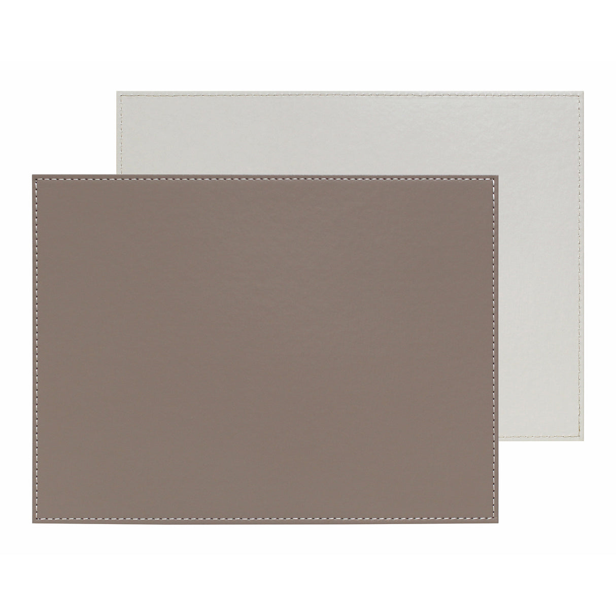 FREEFORM Platzset DUO in Taupe und Weiß, rechteckiges Tischset aus Stoff, stilvoll und schützend für den Esstisch.