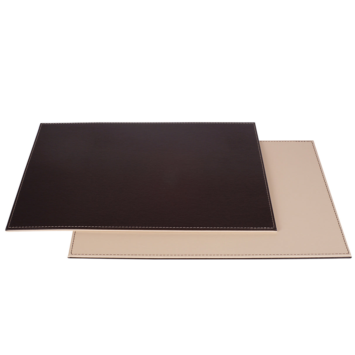 Platzset von FREEFORM, DUO in Schokobraun und Creme, rechte Seite, aus Stoff mit dekorativen Mustern.