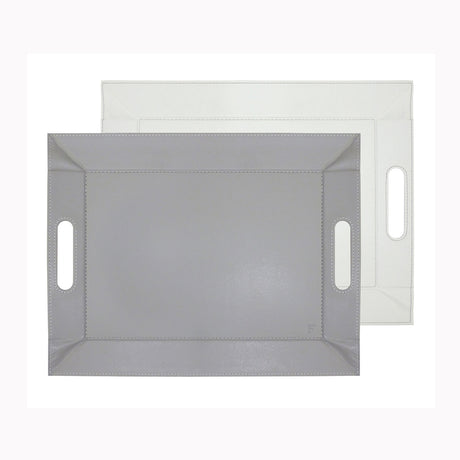 Wendetablett von Freeform, 2-in-1 Tablett und Tischset DUO, klein, mit beidseitigem Design und Holzoptik.