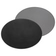 FREEFORM Platzset DUO, oval in Schwarz und Grau, aus Stoff, zeigt elegante, schützende Tischunterlagen für den Essbereich