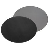 FREEFORM Platzset DUO, oval in Schwarz und Grau, aus Stoff, zeigt elegante, schützende Tischunterlagen für den Essbereich