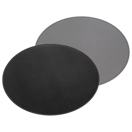 FREEFORM Platzset DUO, oval in Schwarz und Grau, aus Stoff, zeigt elegante, schützende Tischunterlagen für den Essbereich