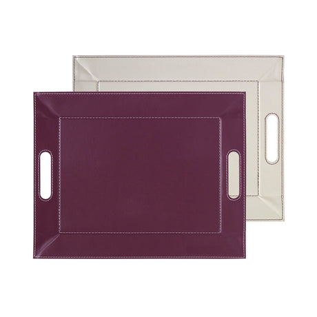 Wendetablett von Freeform, 2-in-1 Tablett und Tischset Duo, klein, aus Holz mit beidseitigem Design, dekorativ und funktional.