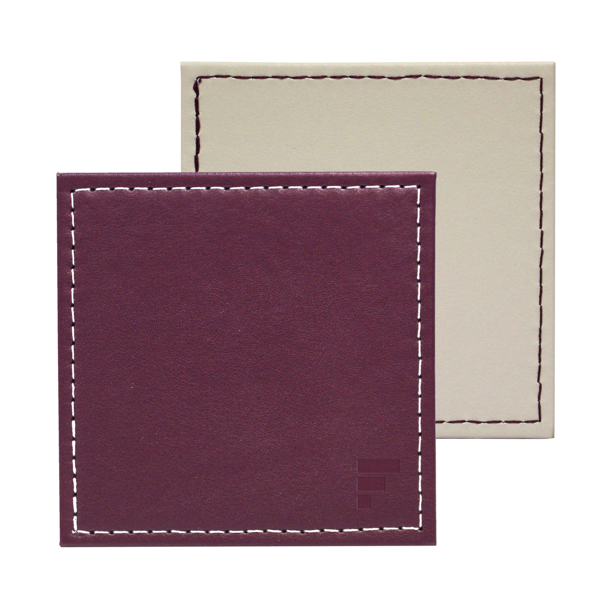 Set aus vier Untersetzern mit Pflaumen- und Steinmuster von Freeform, dekorative Untersetzer für Tische.