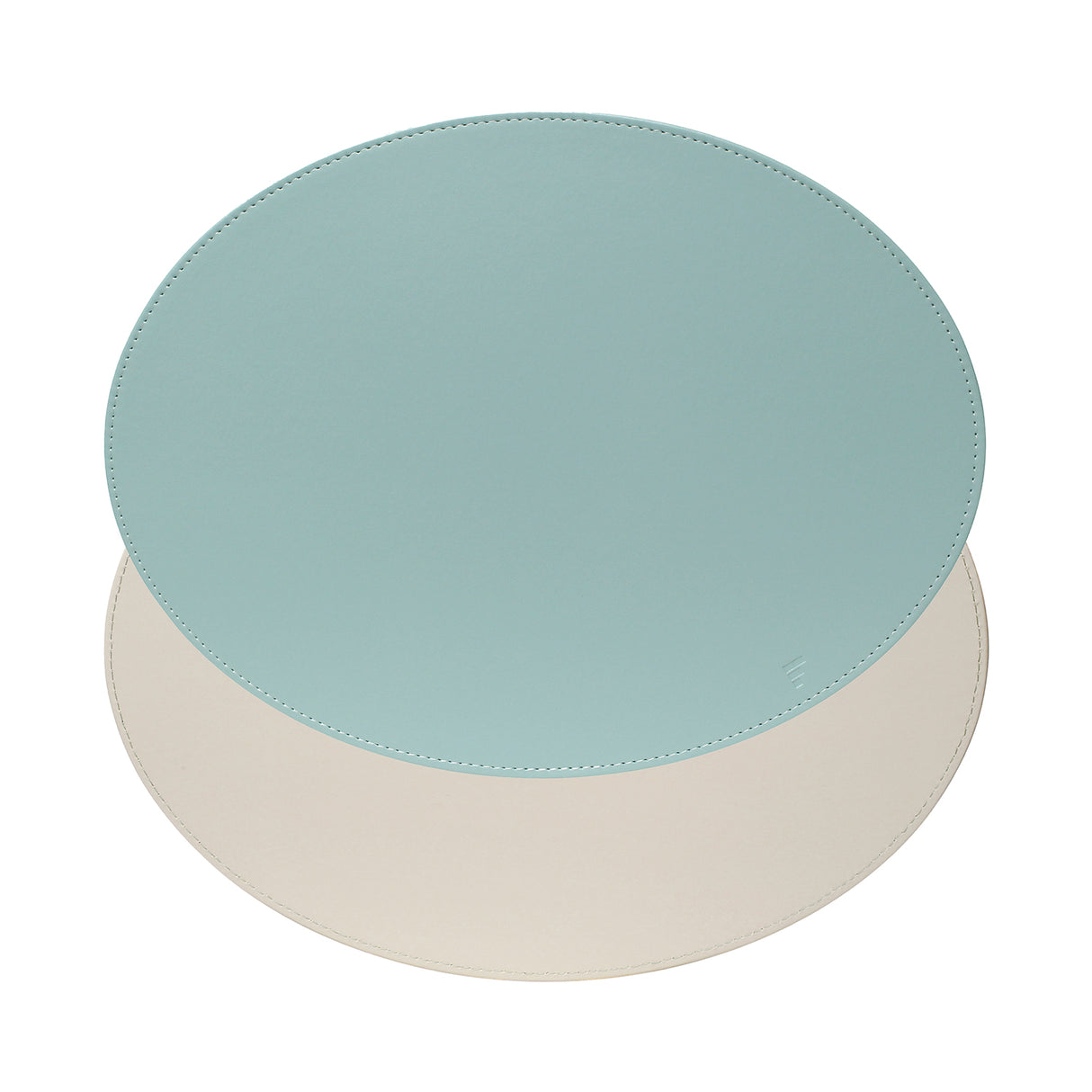 FREEFORM Platzset DUO in Mint und Elfenbein, ovales Design, weiche Textur, ideal für Tische und Essbereiche