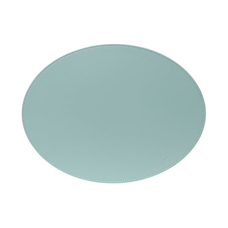 FREEFORM Platzset Duo in Mint und Elfenbein, ovales Design, aus Stoff, zeigt die elegante Oberfläche und Färbung.
