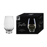 Weißwein-Gläser von FREEFORM, klares Glas, 2 Stück, 430 ml Fassungsvermögen, elegant und transparent für Weinpräsentation