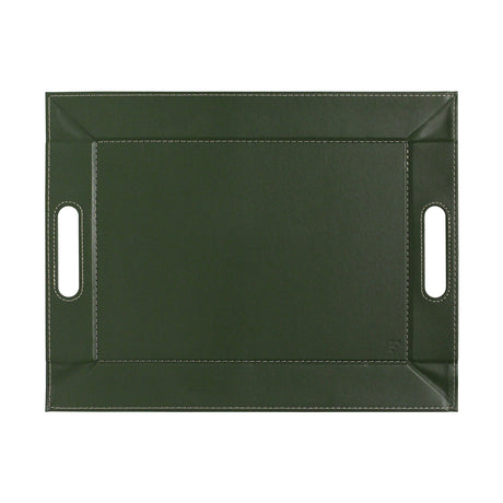 Wendetablett von Freeform, 2-in-1 Tablett & Tischset Duo, klein, in Olive und Elfenbein, beidseitig nutzbar.