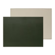 FREEFORM Platzset DUO in Olive und Elfenbein, rechteckiges Tischset aus Stoff, elegantes Design für den Esstisch