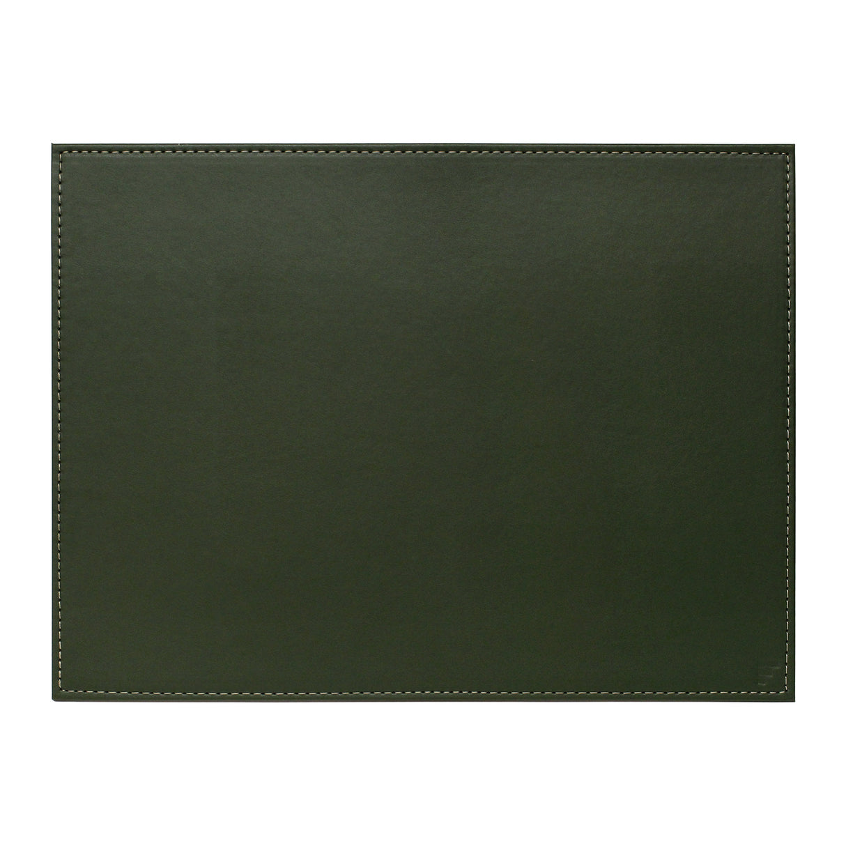 FREEFORM Platzset DUO in Olive und Elfenbein, rechteckiges Esstischset aus Stoff mit dekorativem Design.