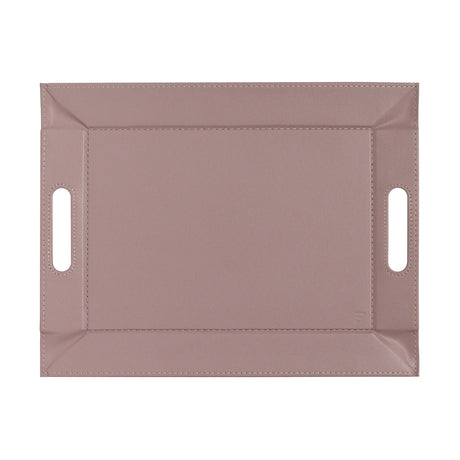 Wendetablett von Freeform, 2in1 Tablett & Tischset, klein, in Altrosa und Stein, mit abwechselnden Oberflächen.