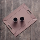 Wendetablett von Freeform, 2-in-1 Tablett & Tischset, altrosa/Stein, kleines, praktisches Wendetablett für vielseitigen Gebrauch