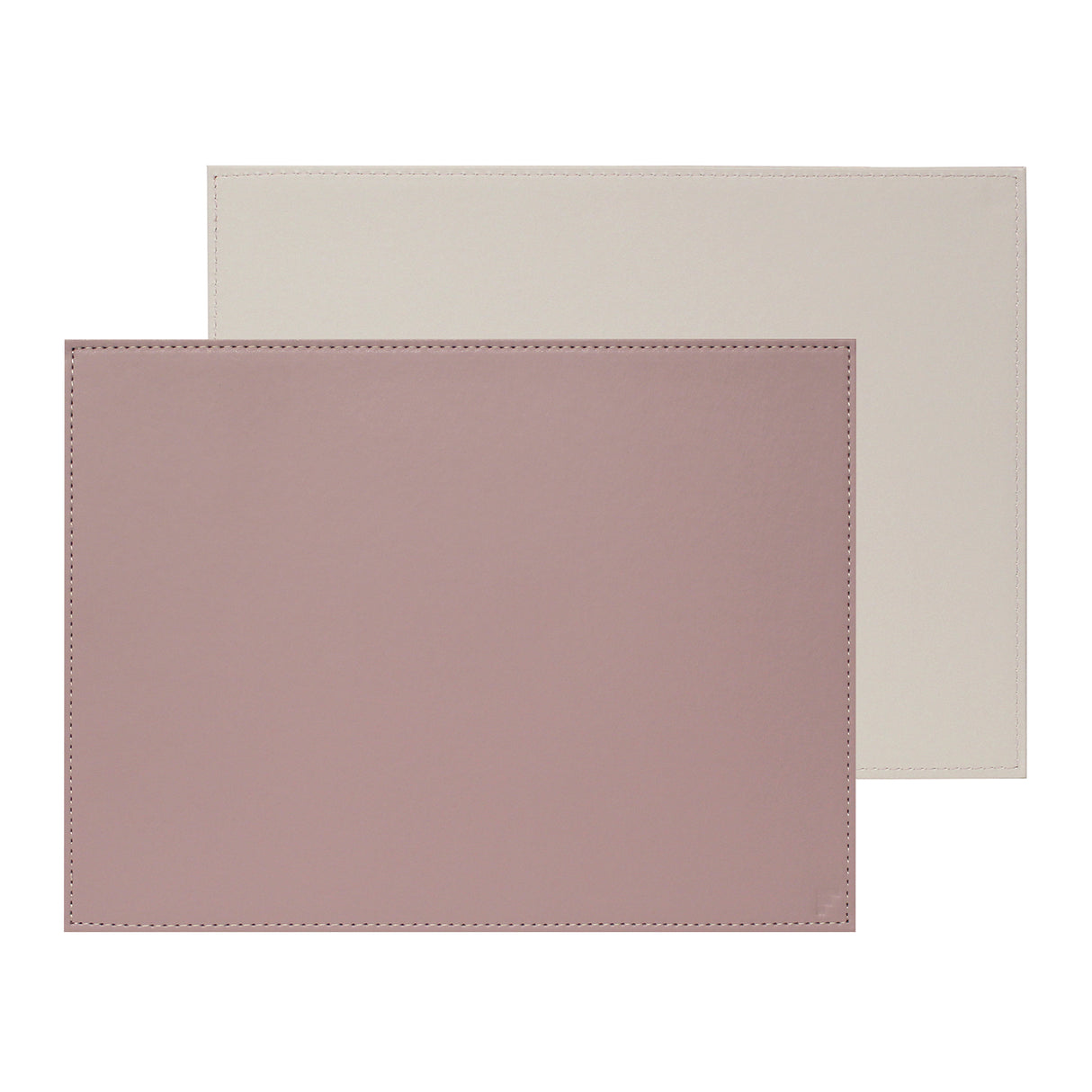 Platzset FREEFORM DUO in altrosa und stein, rechteckiges Design, aus Stoff für Tischdekoration und Schutz.