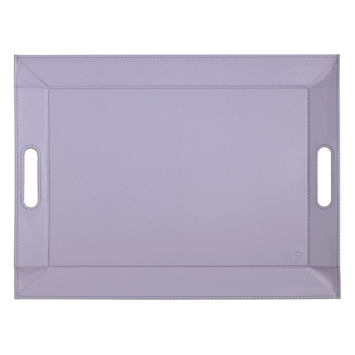 Wendetablett von Freeform, 2-in-1 Tablett und Tischset, klein in Flieder und Grau, zeigt die doppelseitige, farbige Oberfläche.