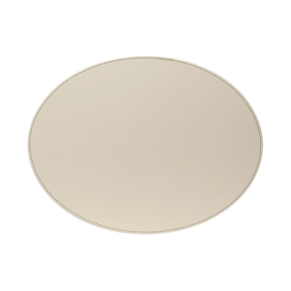 FREEFORM Platzset DUO in Olivegrün und Elfenbein, oval, aus Stoff, zeigt die elegante Oberfläche und das doppelte Design.