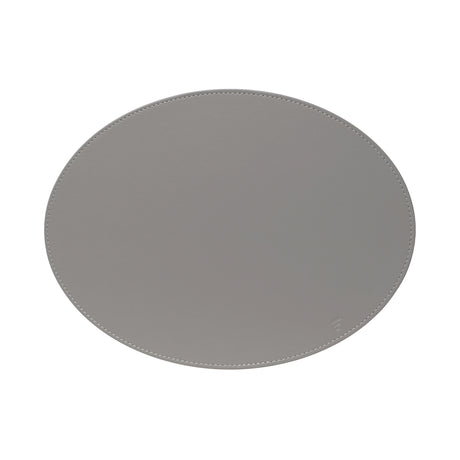Ovales Platzset von FREEFORM, Duo in Grau und Weiß, aus Stoff, geeignet für Tische, blickdicht und robust.
