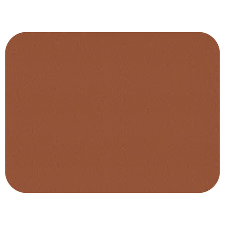 Zwei flexible Tischsets von Freeform in Cognac und Schwarz, modernes Design, ideal für Esstische, Schutz vor Kratzern.