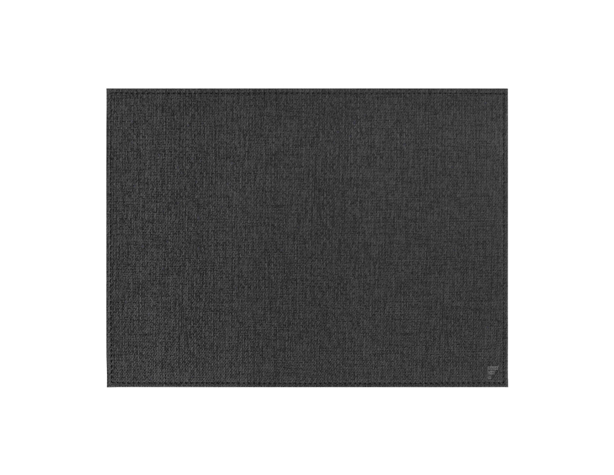 Rundes, ovales schwarzes Tischset aus Textil von FREEFORM, klein, für den Essbereich.