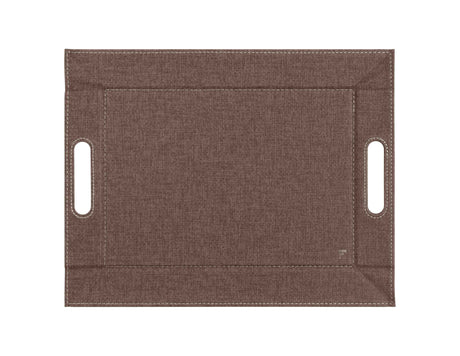 Braunes FREEFORM Wendetablett aus Leder, vielseitig nutzbar, flach liegend mit glatter Oberfläche und praktischer Wendefunktion.