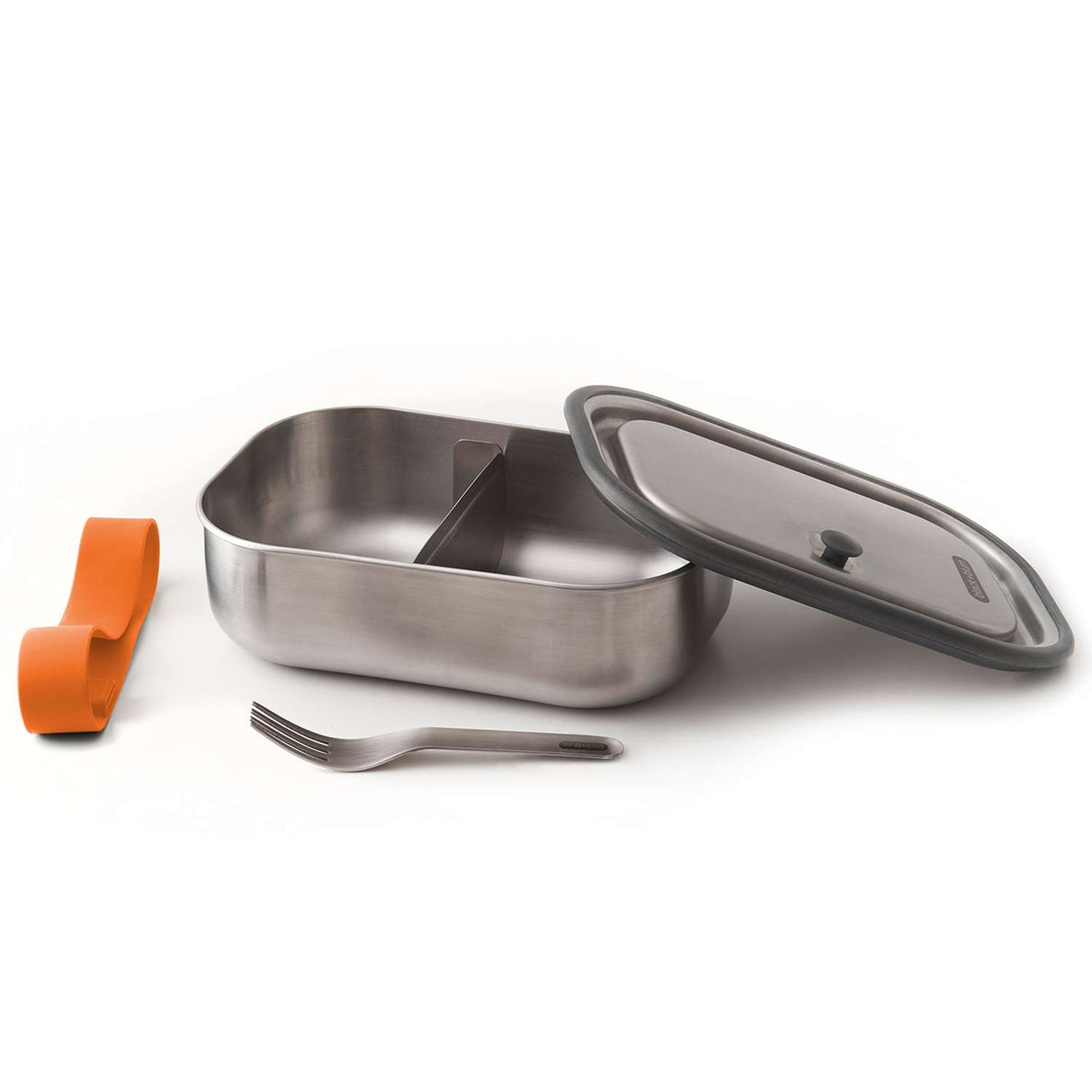 Edelstahl Lunchbox von black+blum mit Vakuumverschluss, 1000 ml Fassungsvermögen, ideal zum Aufbewahren von Mahlzeiten.
