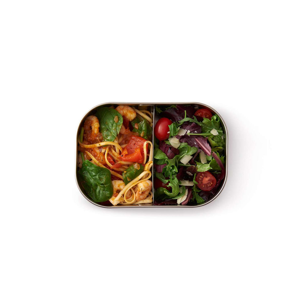 Edelstahl Lunchbox von black+blum mit Vakuumverschluss, 1000 ml, langlebig und umweltfreundlich für unterwegs.