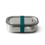 Schwarze und orange Lunchbox von BLACK+BLUM mit 1000 ml Fassungsvermögen, langlebiger Kunststoff, ideal für Mittagessen unterwegs
