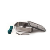 Edelstahl Lunchbox von black+blum mit Vakuumverschluss, 1000 ml Fassungsvermögen, ideal für Mittagessen und unterwegs.