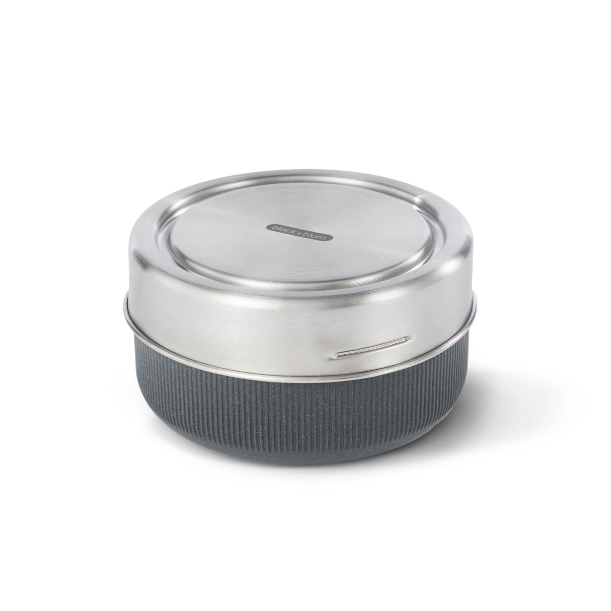 Schieferfarbene BLACK+BLUM Lunchschale für To-Go-Lunches, aus langlebigem Material, mit Deckel und praktischer Handhabung