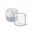 Ersatzglas für Lunchbox von BLACK+BLUM, transparentes Glas-Teil für den Austausch, auf weißem Hintergrund.