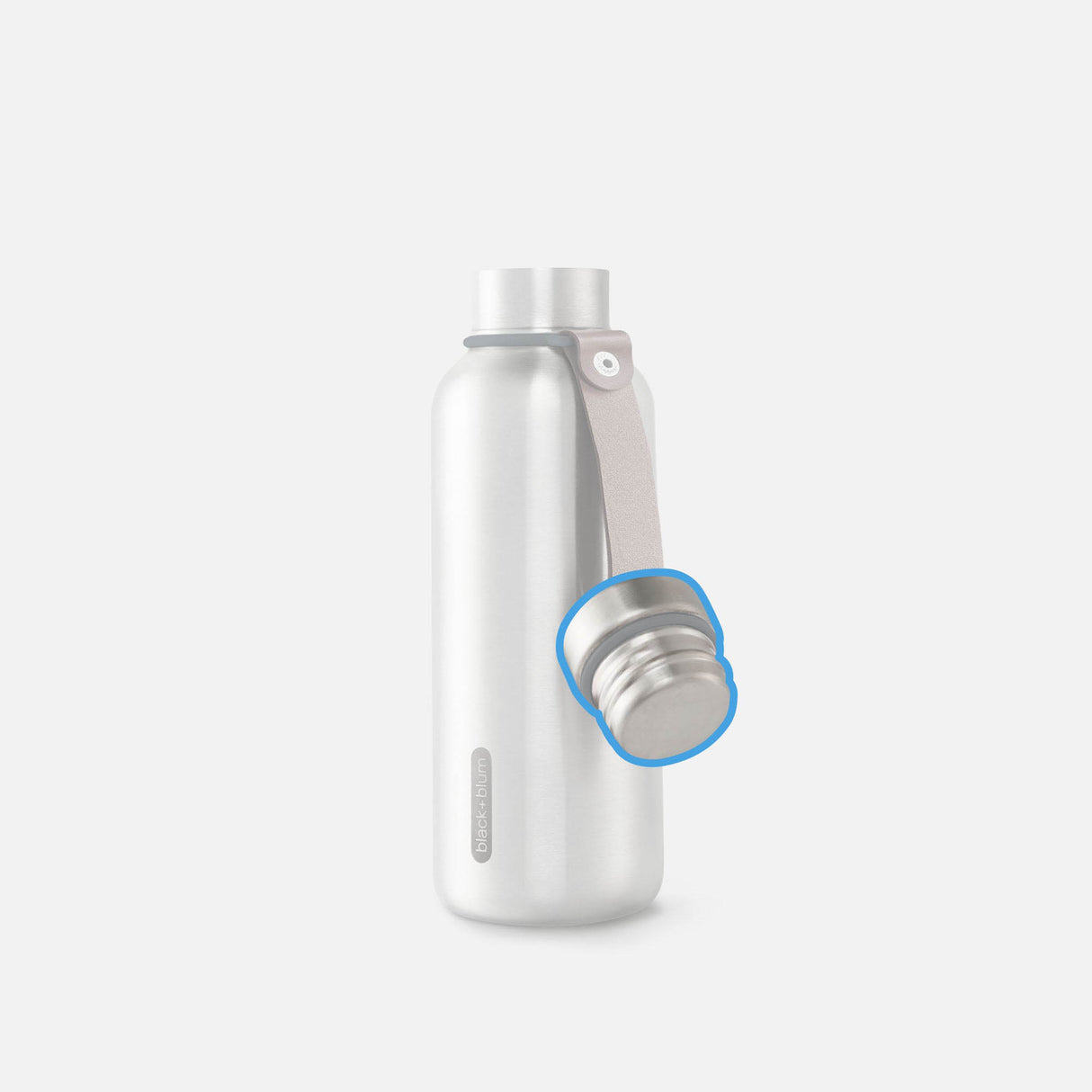 Ersatzdeckel für BLACK+BLUM Isolierflasche, langlebiges Ersatzteil, passend für die Trinkflasche, in Schwarz gefertigt