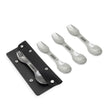 BLACK+BLUM Göffel-Set aus Edelstahl für To-Go-Lunch, 4-teilig, langlebiges Besteck für unterwegs