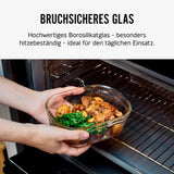 Schwarze BLACK+BLUM Multifunktionsdose aus Glas, vielseitige Aufbewahrungsdose mit transparentem Deckel, ideal für Küche und Lagerung.