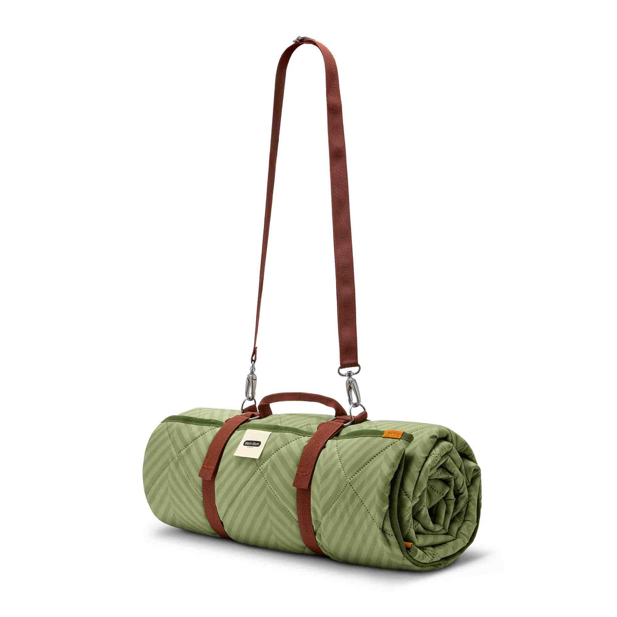 Grüne BLACK+BLUM Picknick-Decke, 2 x 1,4 m, flauschig und bequem für Outdoor-Aktivitäten.