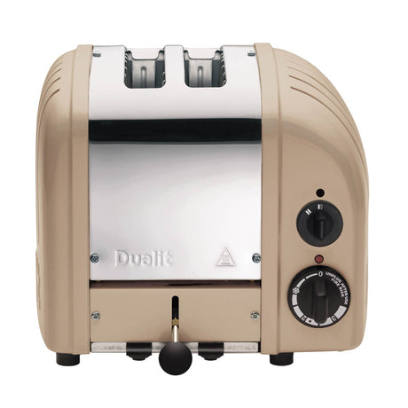 Dualit Toaster Newgen in Sandstein, 2 Scheiben, modernes Design mit Edelstahl-Details, für knuspriges Toast.
